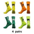 Non-Slip Silicone Grip Sports Socks – Mid-Calf Athletic Gear for Football Yoga