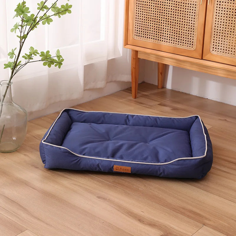 Waterproof Oxford Dog Bed – Thickened PP Cotton Mat for All Seasons