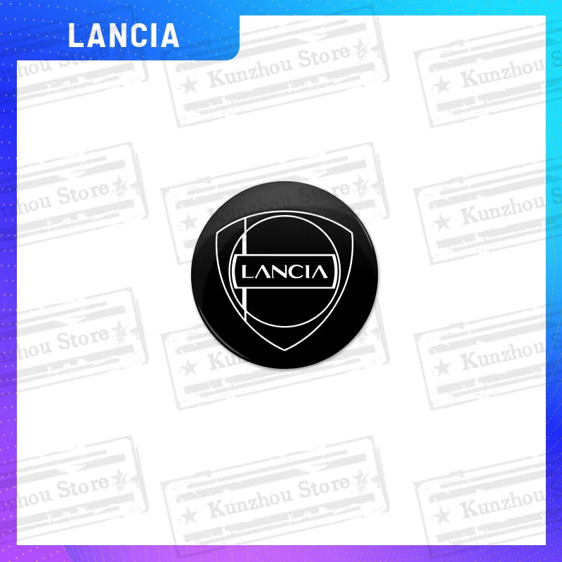 Car Key Fob Emblem – 14mm 3D Logo Badge for Lancia Automotive Keys