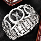 Gold Stainless Steel Bracelet Watch – Luxury Vintage Timepiece for Women