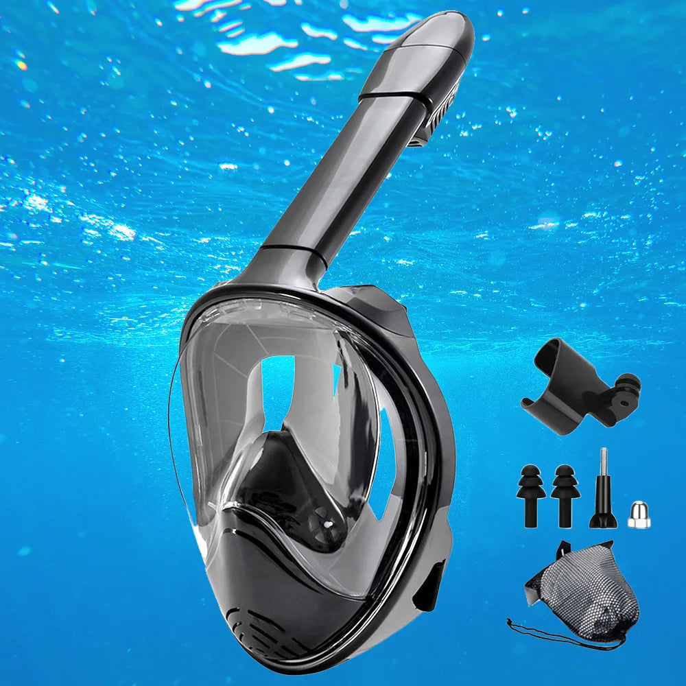 Full Face Snorkel Mask – Anti-Fog Panoramic View for Diving and Swimming