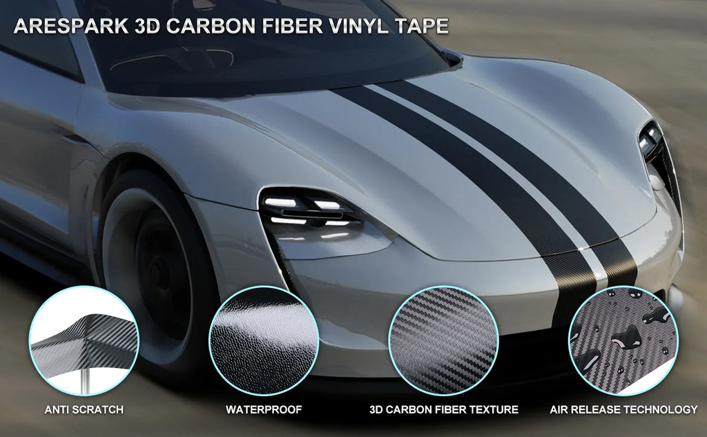 Nano Carbon Fiber Car Trim – Adhesive Vinyl Protector for Vehicle DIY Wrap