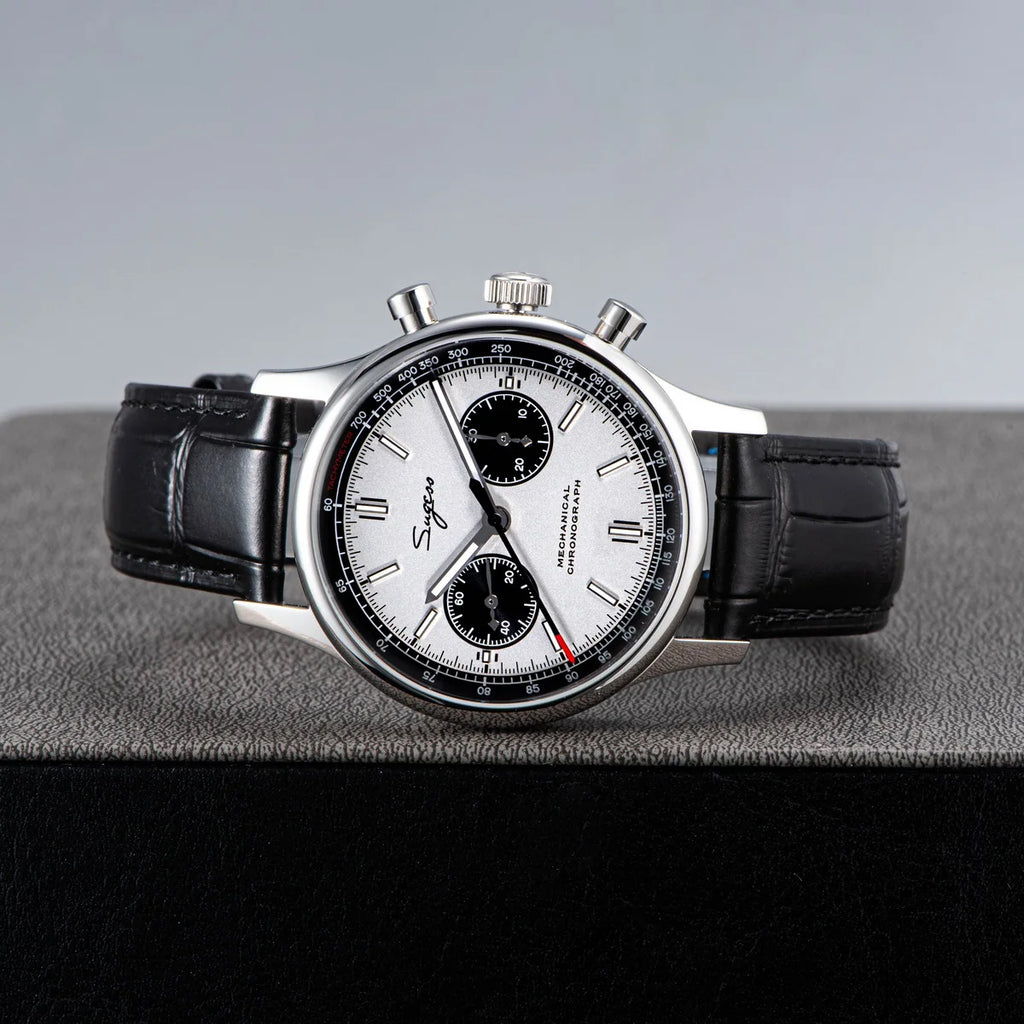 Sugess 1963 Mechanical Chronograph Watch – Sapphire Pilot Style for Men