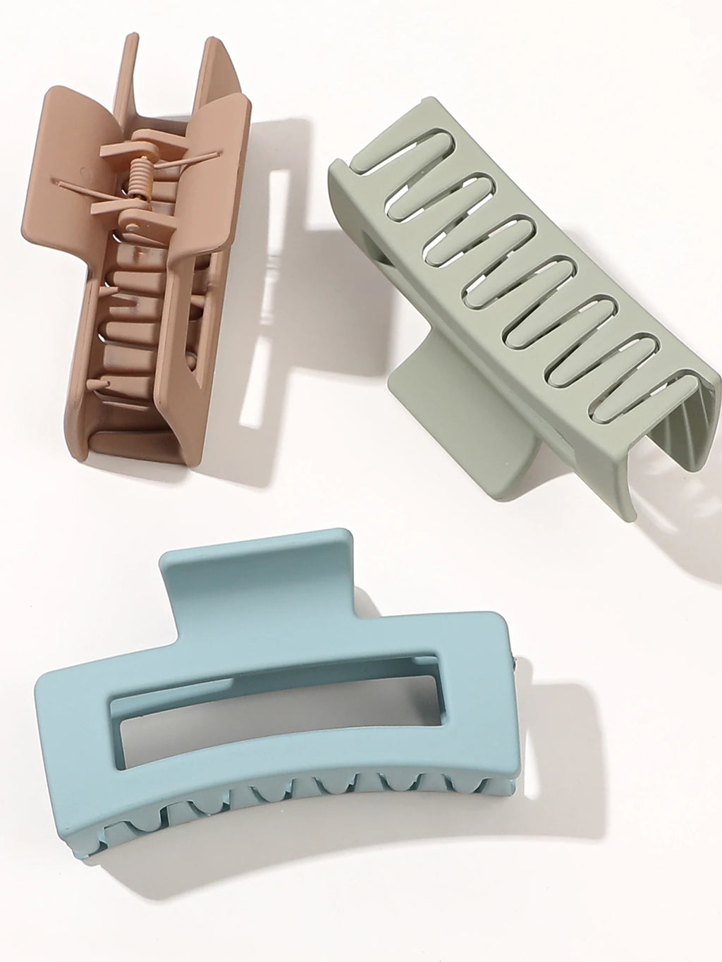 Matte Square Hair Claw Clips – Non-slip 3.4 inch Accessories for Thick Hair