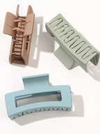 Matte Square Hair Claw Clips – Non-slip 3.4 inch Accessories for Thick Hair