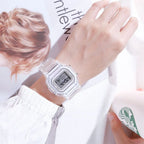 Transparent Digital Sport Wristwatch – Unisex Timepiece for Kids and Adults
