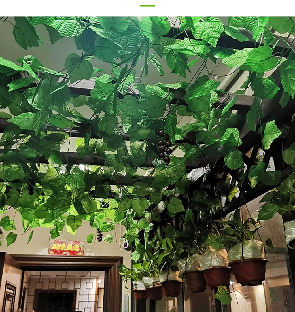 Artificial Ivy Leaf Garland – 2.1M Silk Hanging Vine for Home Garden Decor