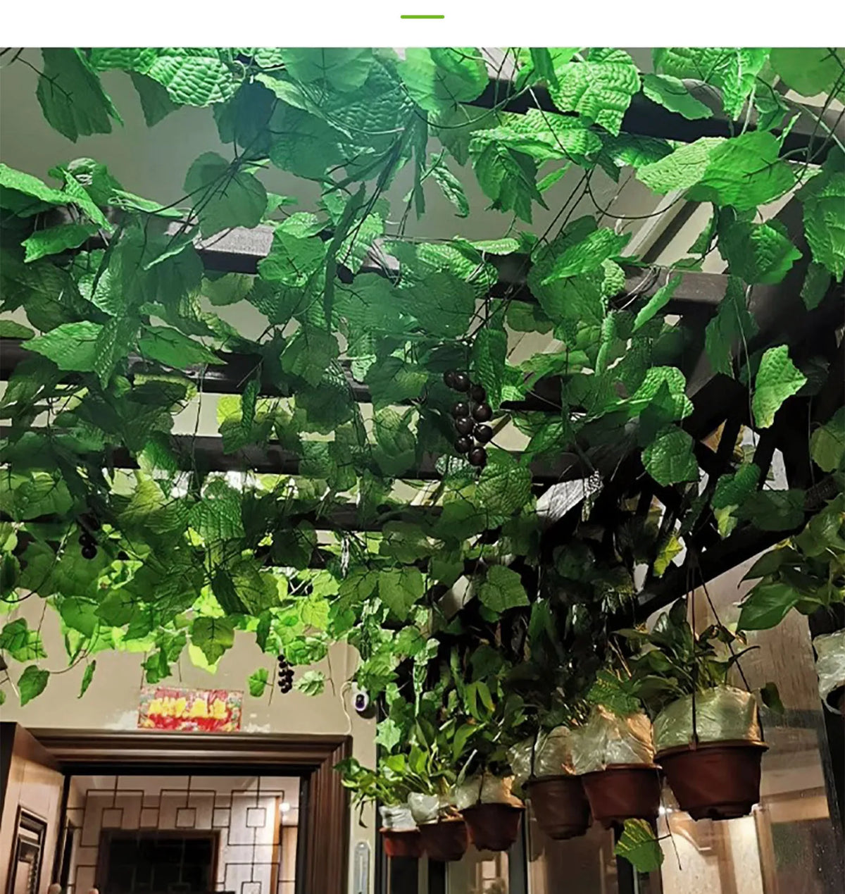 Artificial Ivy Leaf Garland – 2.1M Silk Hanging Vine for Home Garden Decor
