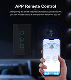 Smart Wifi Touch Light Switch – No Neutral Wire Required for Home Automation