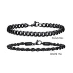 Stainless Steel Chain Bracelet – Men’s Trendy Cuban Link Wristband for Jewelry