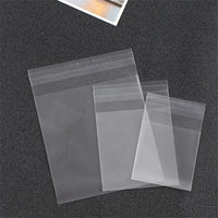 Matte Transparent Cellophane Bags – Self Sealing Pouches for Cookies and Jewelry