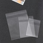 Matte Transparent Cellophane Bags – Self Sealing Pouches for Cookies and Jewelry