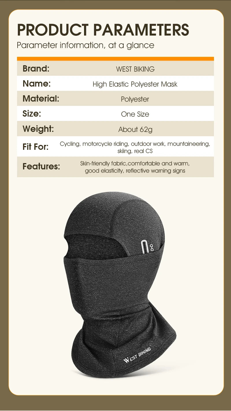 Fleece Balaclava Full Face Mask – Thermal Winter Gear for Outdoor Sports