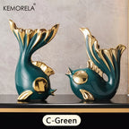 Abstract Ceramic Statue – Modern Sculptural Ornament for Home Decor Table