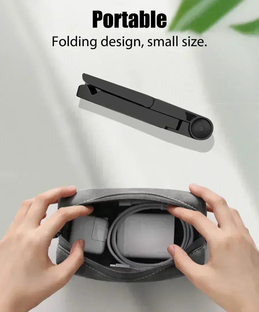 Foldable Tablet Stand – Adjustable Desktop Holder for iPad and Smartphones