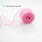 Chiffon Silk Ribbon – 10 Yard Organza Fabric for Wedding Decor and Crafting