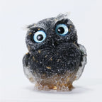 Crystal Owl Ornament – Natural Gemstone Figurine for Home Decor and Aquarium