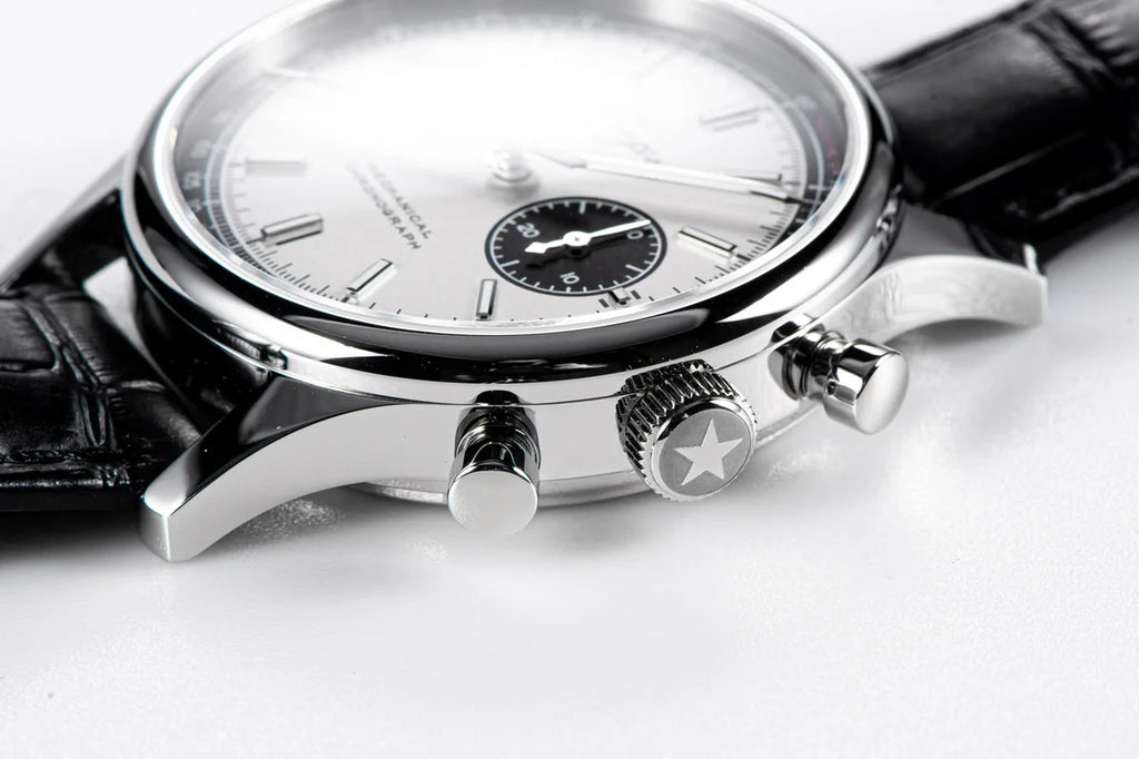 Sugess 1963 Mechanical Chronograph Watch – Sapphire Pilot Style for Men