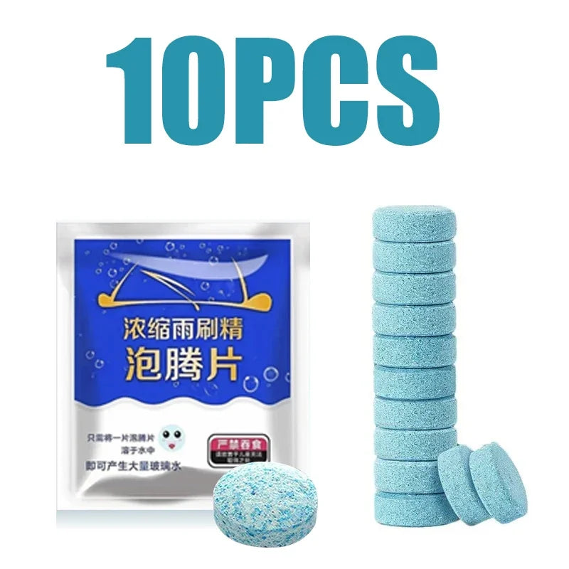 Concentrated Windshield Washer Tablets – Effervescent Cleaning Fluid for Car Glass