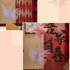 Large 3D Gauze Butterfly Decoration – Hollow Hanging Display for Weddings