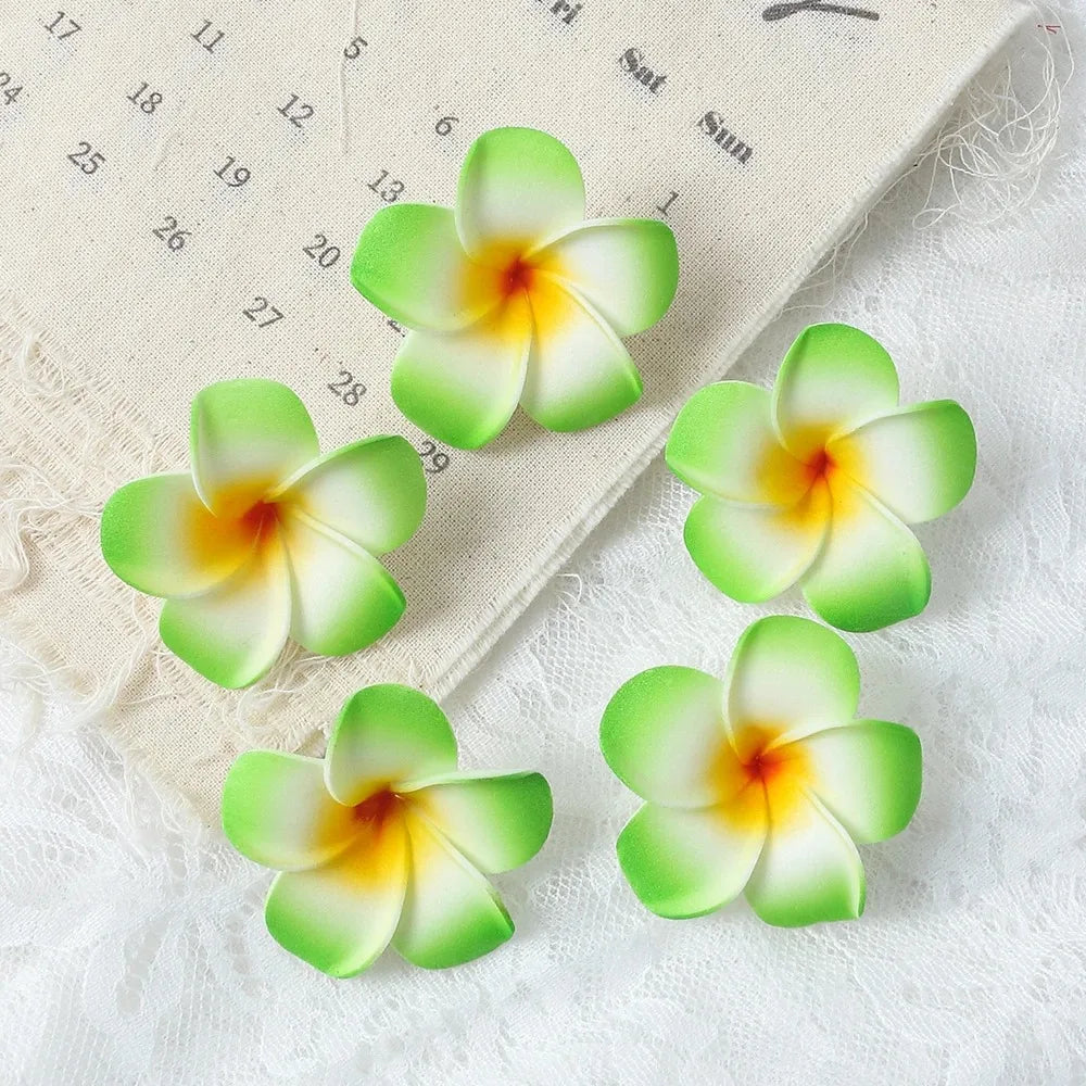 Artificial PE Foam Flowers – 5cm Hawaiian Plumeria for Wedding Decor DIY Crafts