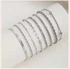 Stainless Steel Link Chain Bracelet – Stackable Silver Jewelry for Women