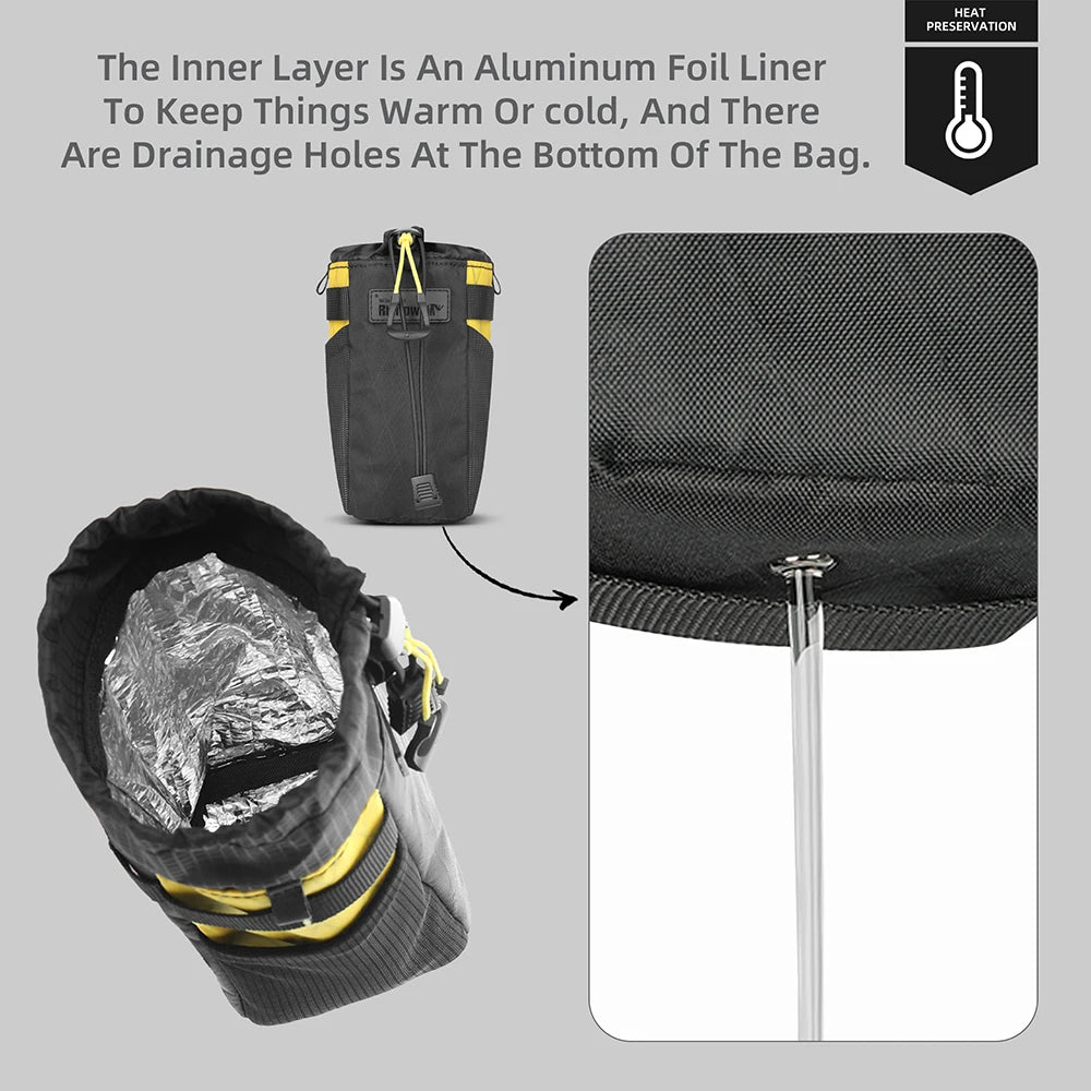 Rhinowalk Bicycle Water Bottle Bag – Insulated Carrier for City Commuting