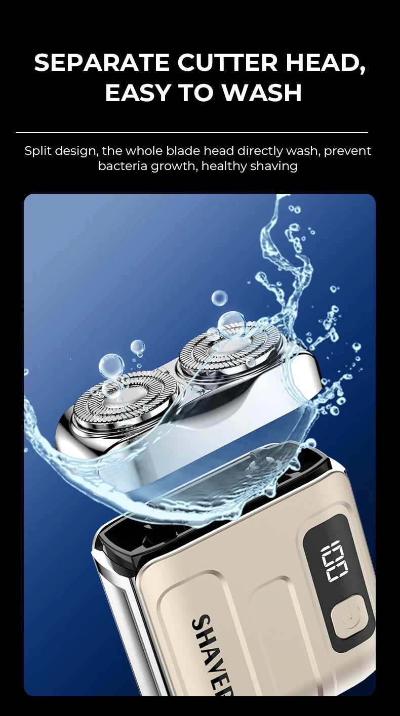 Electric Smart Shaver – Rechargeable Digital Travel Grooming for Men
