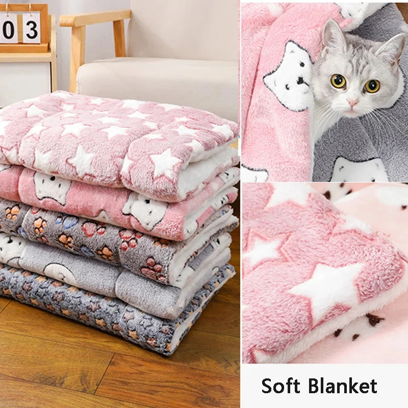Thick Flannel Pet Mat – Soft Warm Sleeping Cushion for Small Dogs and Cats