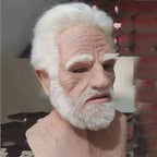 Realistic Bald Old Man Mask – Latex Creepy Cosplay Prop for Halloween