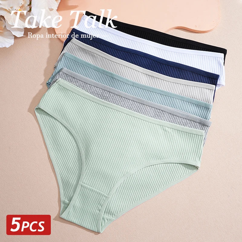 Cotton Briefs – Soft Striped Low Rise Underwear for Women