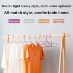 Golden Aluminum Alloy Coat Hangers – Durable Wardrobe Storage Organizer