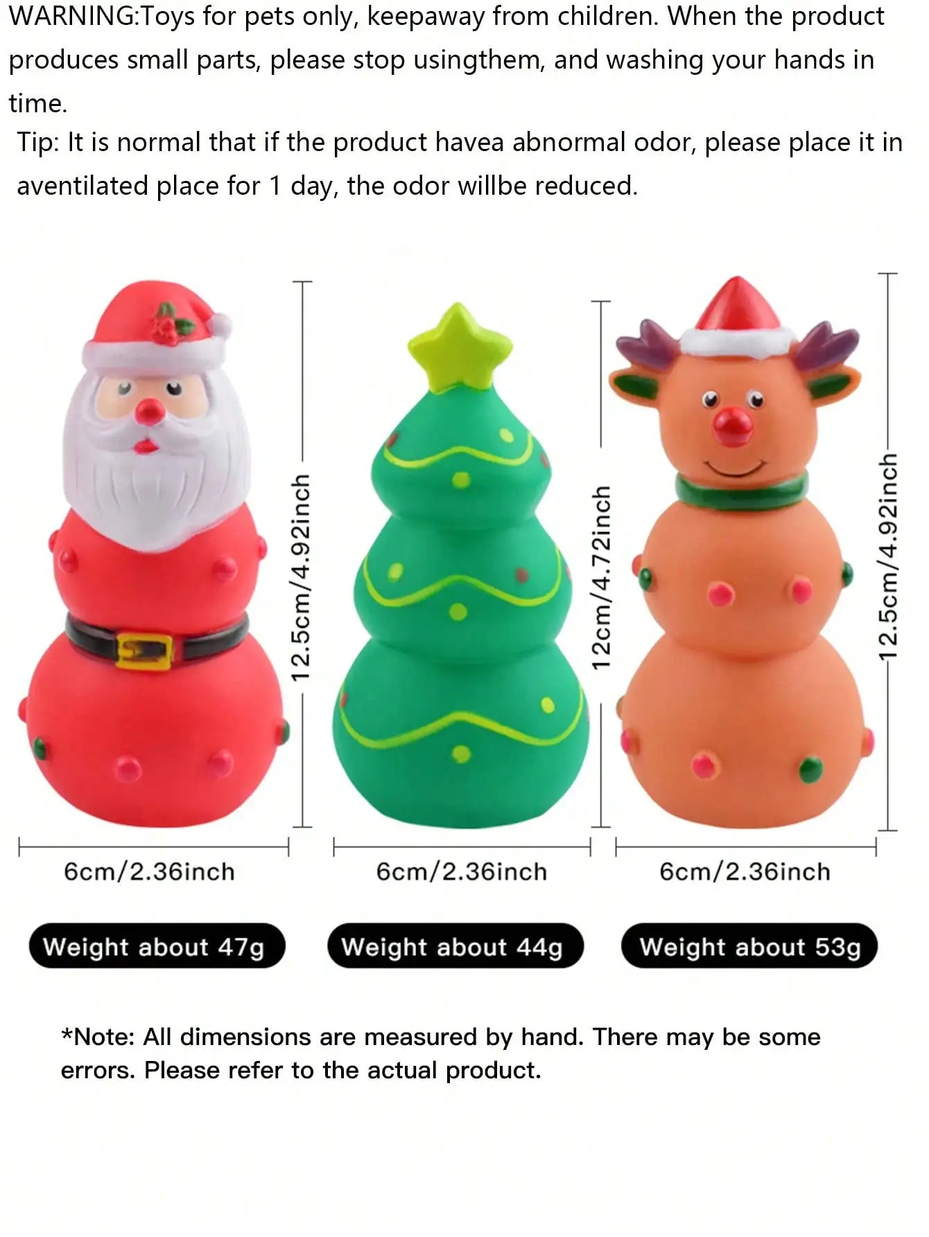 Durable Squeaky Dog Chew Toy – Christmas Themed Teeth Grinding Pet Gift