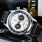 Vintage Pilot Chronograph – 42mm Automatic Waterproof Watch for Men