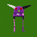 Knitted Monster Balaclava – Green Devil Hat for Halloween Cosplay Costume