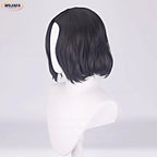 Short Black Curly Synthetic Wig – Severus Snape Cosplay for Halloween