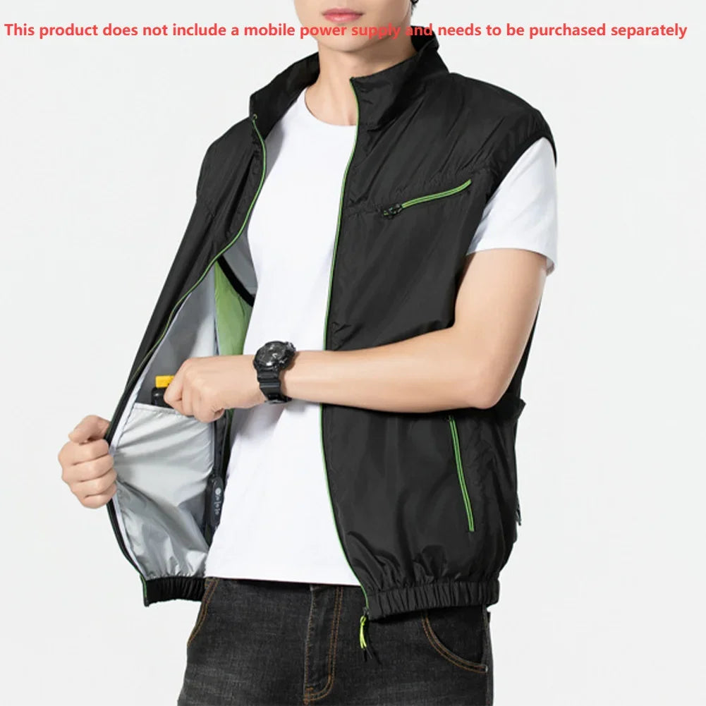 Cooling Fan Vest – Air Conditioned Heat Resistant Jacket for Outdoor Fishing Hiking