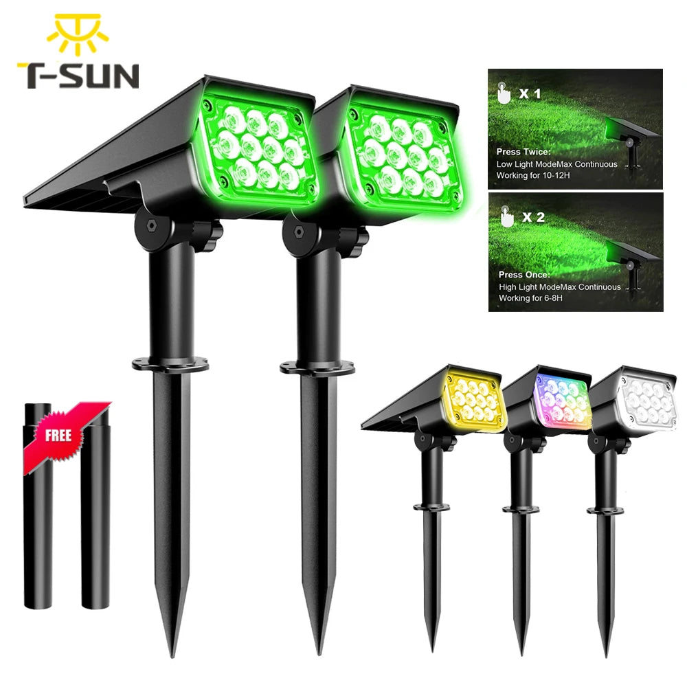 Adjustable Solar Garden Spotlights – IP65 Waterproof LED for Outdoor Lighting