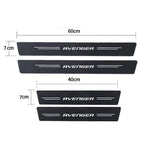 Carbon Fiber Door Sill Scuff Plates – Anti-Scratch Decal for Dodge Avenger