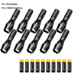 T6 LED Zoomable Flashlight – Waterproof Aluminum Torch for Camping