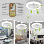 Silent Ceiling Fan Light – Remote Controlled E27 Lamp for Bedroom Living Room