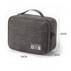 Waterproof Travel Cable Organizer – Double Layer Case for Electronics