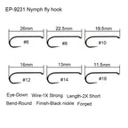 Barbless Fly Fishing Hooks – Black Nickel Steel for Dry and Wet Fly Tying