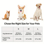 Fleece Pet Blanket – Paw Print Warm Mat for Small to Large Dogs and Cats
