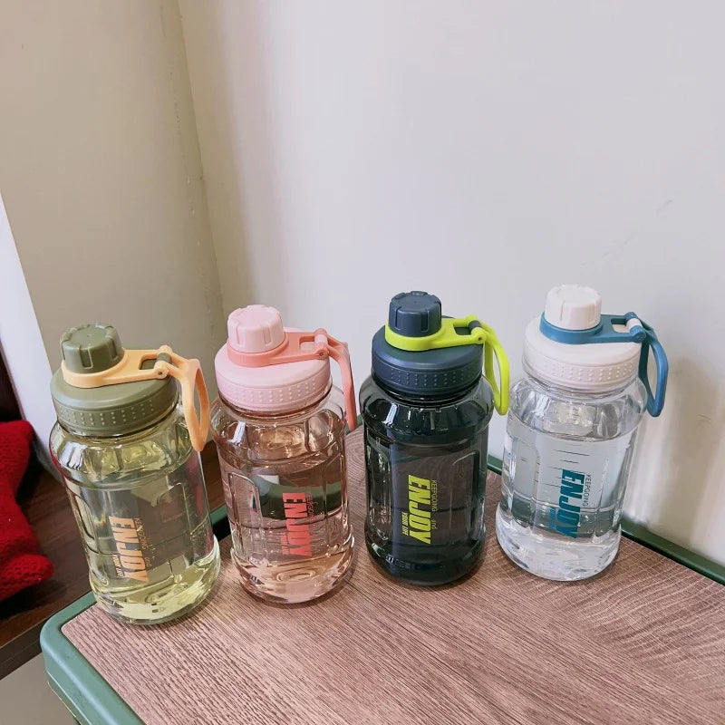Large Capacity Water Bottle – Solid Color Tumbler for Outdoor Fitness