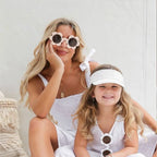 Retro Sunflower Round Sunglasses – Floral Festival Shades for Women