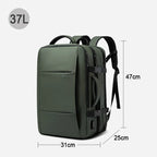 Expandable 17.3-inch Laptop Backpack – Waterproof Travel Bag for Men
