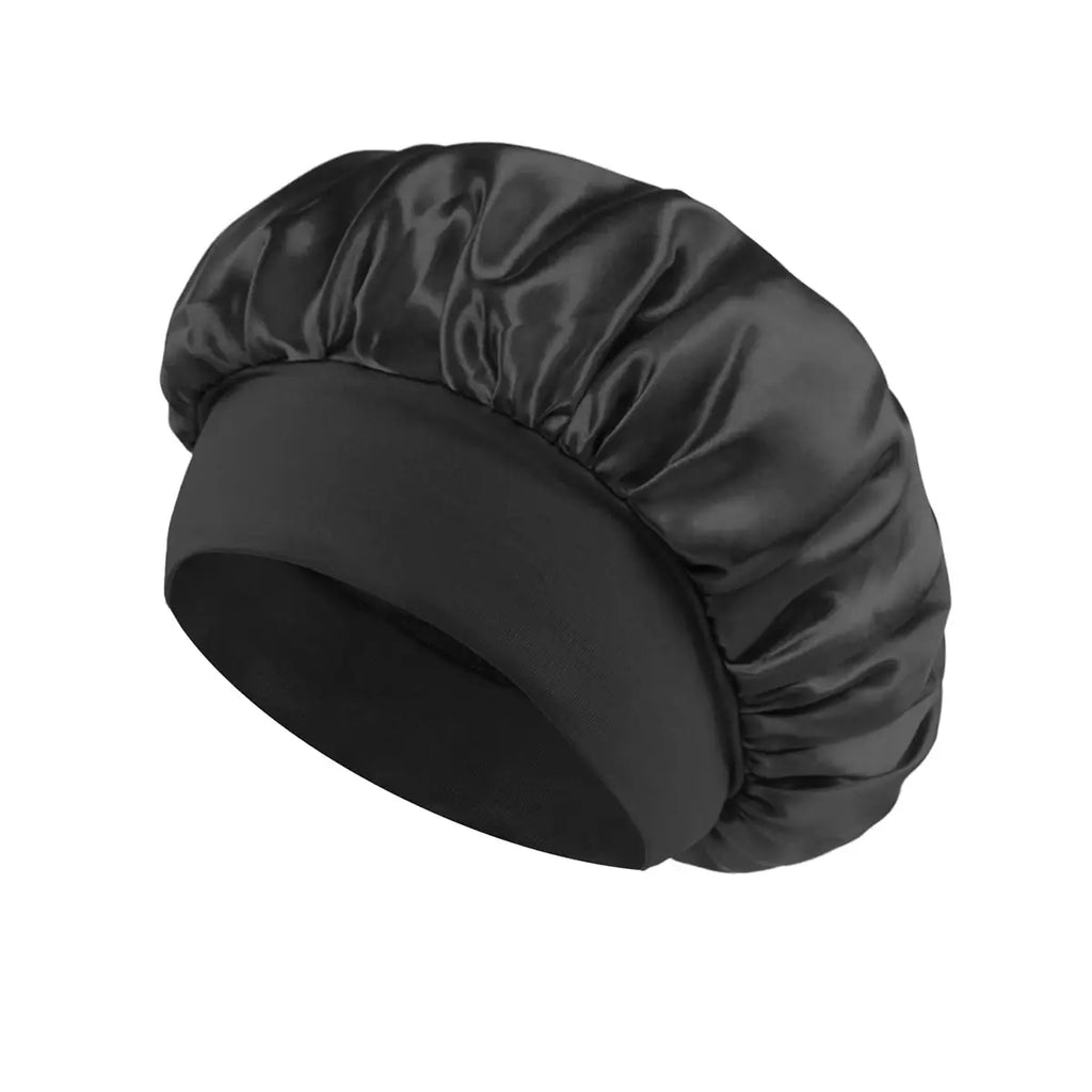 Satin Sleep Bonnet – Elastic Silk Hair Cap for Overnight Hair Protection