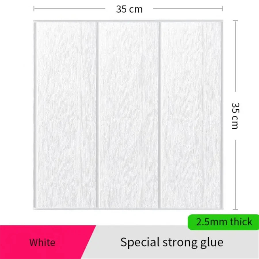 3D Wood Grain Foam Wall Tiles – Self-Adhesive Wallpaper for Home Decor