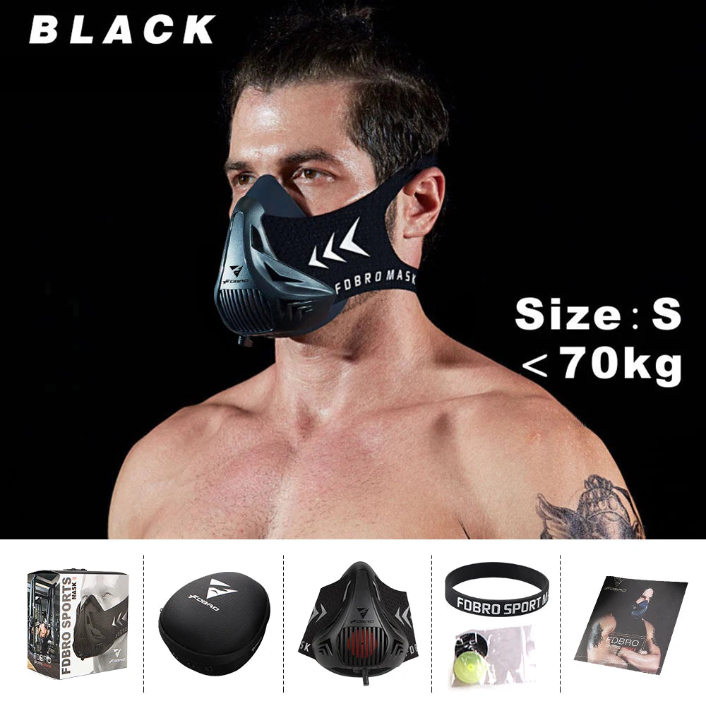 Elevation Training Mask – Black Fitness Gear for Running and Gym Workouts